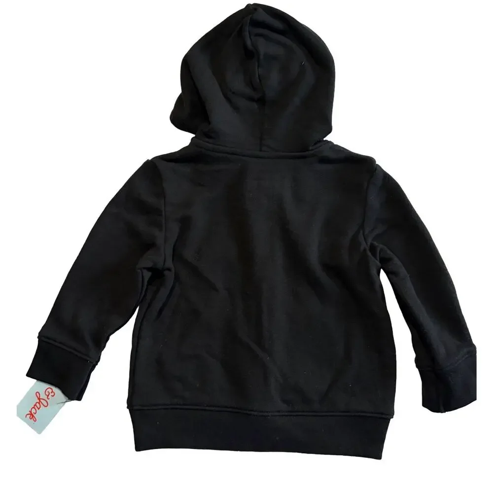 Cat & Jack 18M Dinosaur Glow in Dark 3D Spike Full Zip Jacket Black New With Tag
